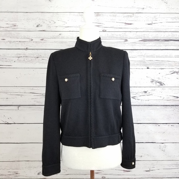 St. John Jackets & Blazers - St. John Santana knit waist length zipper jacket